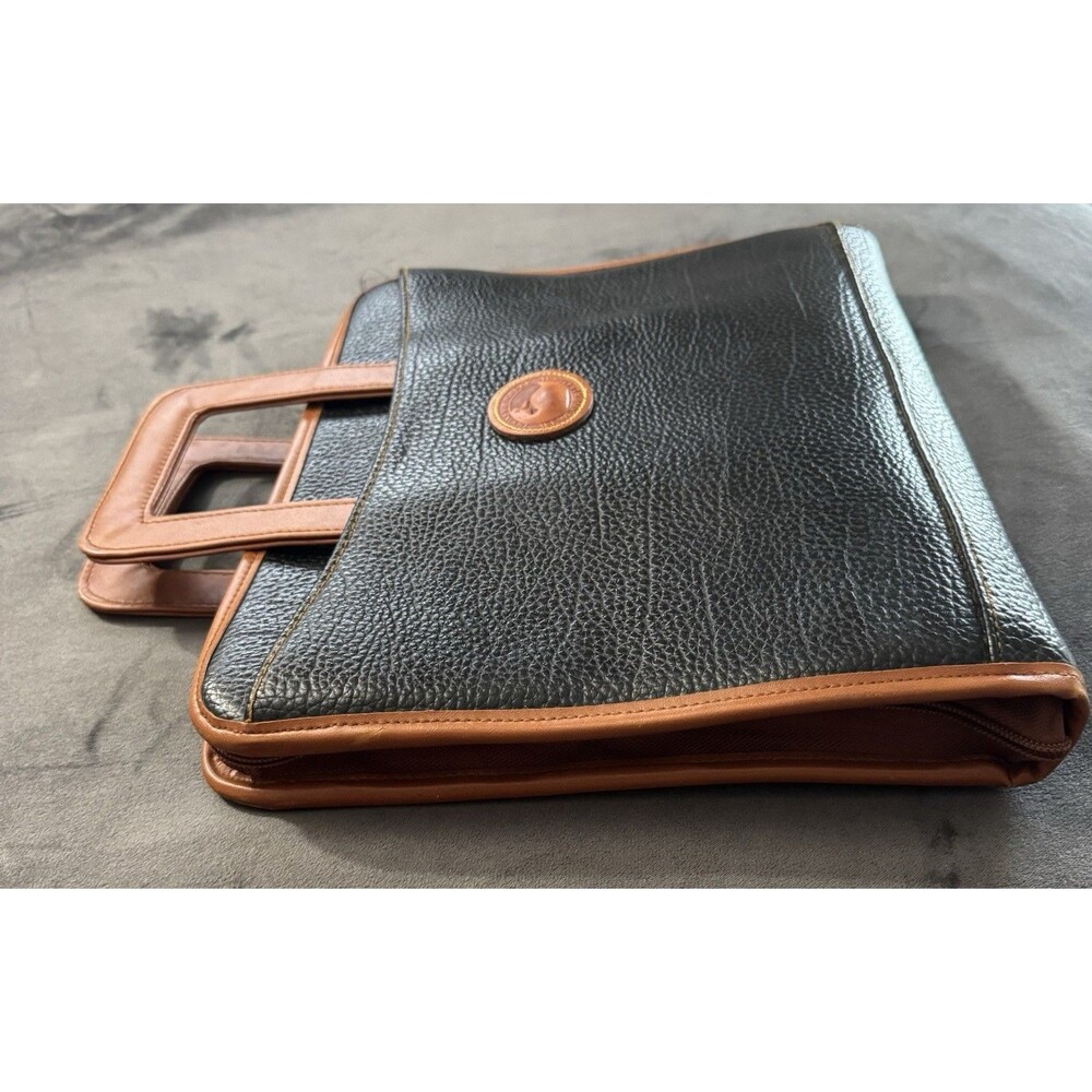Rare Dooney & Bourke-All Weather Leather-Briefcase/Portfolio-Retract Handles - Picture 7 of 12